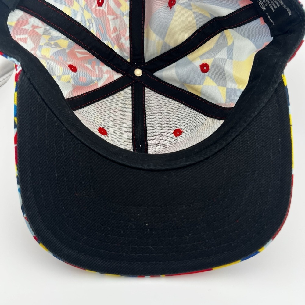 Crooks & Castles Colorful Geometric Snapback Hat All Over Print Adjustable Cap - Picture 10 of 11